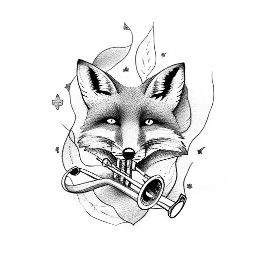 Fox Playing Trumpet