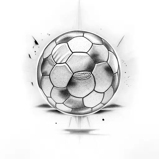 A Tattoo Representing The Importance Of Football And Importance Of That Game