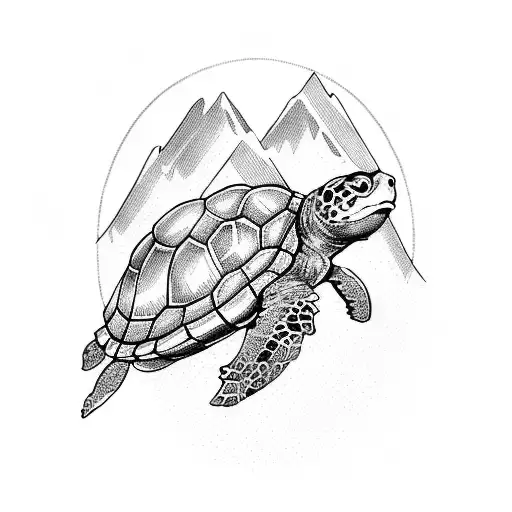 Turtle Beach And Mountain
