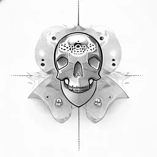 Skull With Helmet Lamp