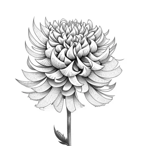 Forest With Carnation Marigold Chrysanthemum Aster