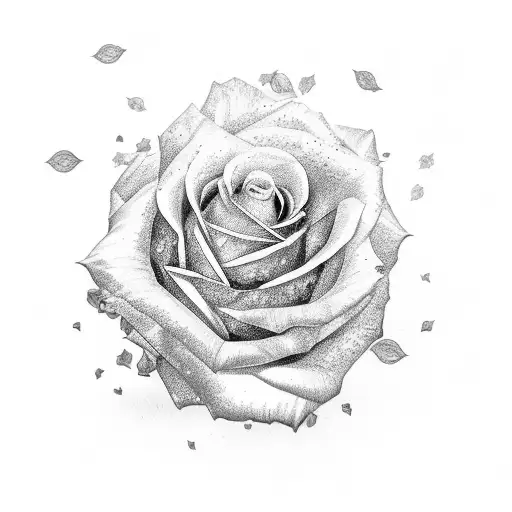 Female Name Enea In Rose Petals