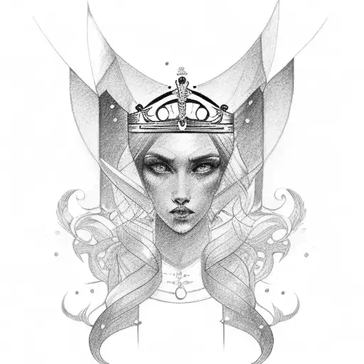 Black Roman Numeral One With A Pretty Pink Tiara Above It