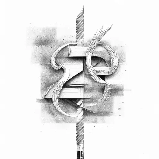 Letter S Male And Female Brush Stroke