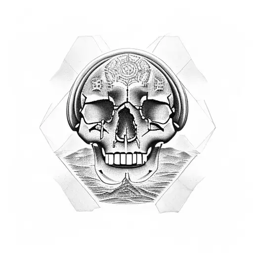 Stoicism Skull In A Sand Glass Timer