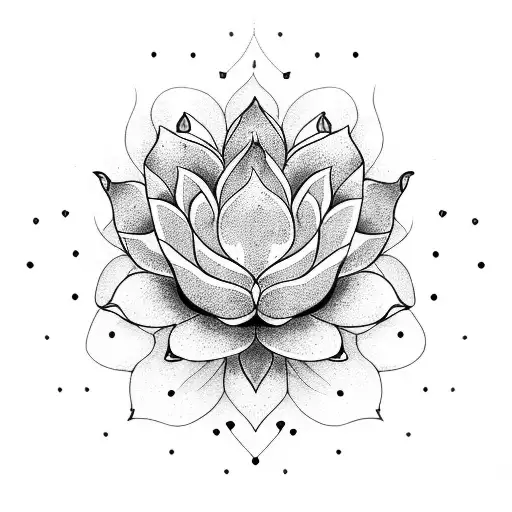 Heart And Lotus Flower