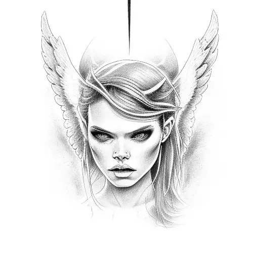 Angel Women Loves Devil Kid