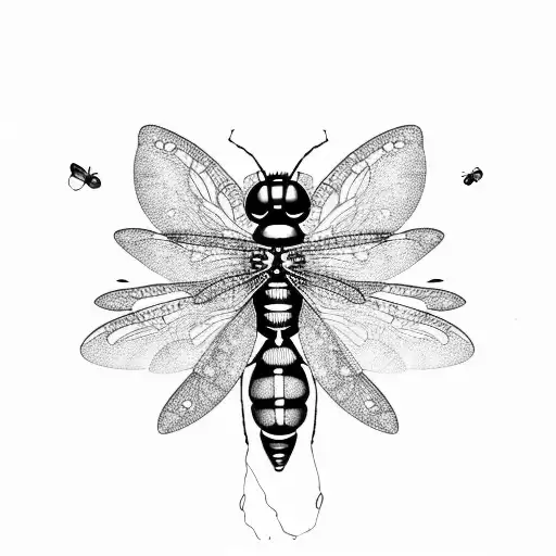 Ladybug Riding A Dragonfly Frim Heaven