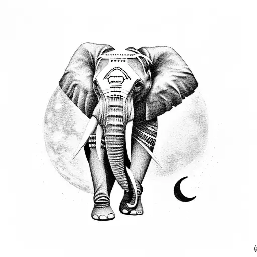 Elephant And The Moon
