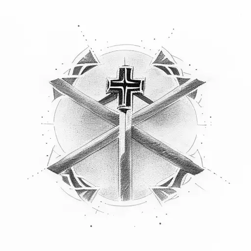 Christian Cross With The Word Loyalty And Strictly Business