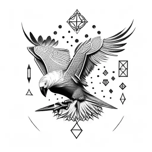 Nordic Raven With Runes
