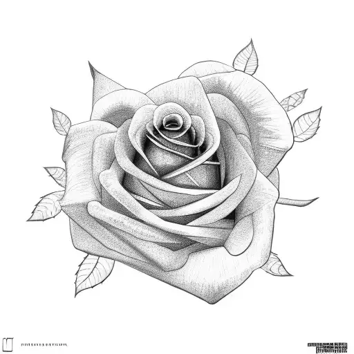 Rose With Peddle Leafs With Names On It