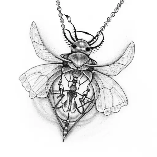 Necklace With A Firefly Inside