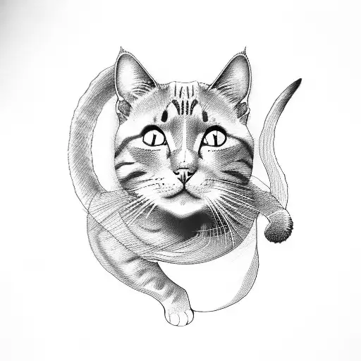 Cat And Horse Black And White