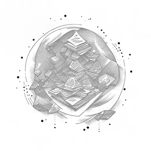 Stack Of Books With A Meaningful Quote