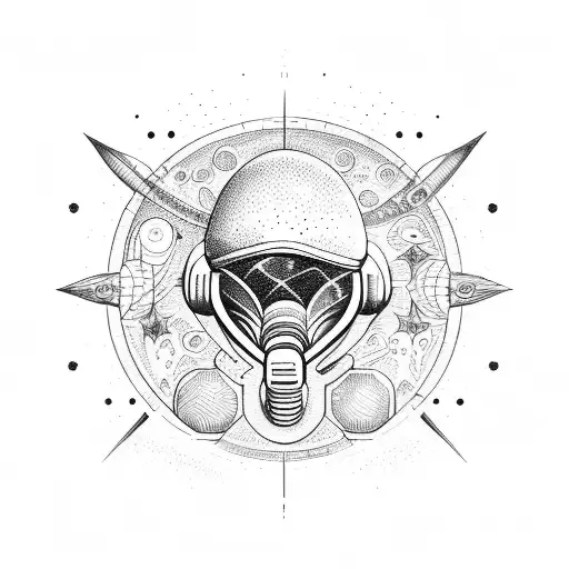 Astronaught In Alien Spaceship