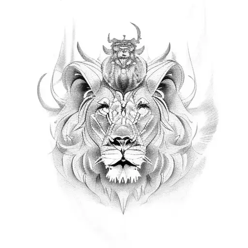 Lion And Bull