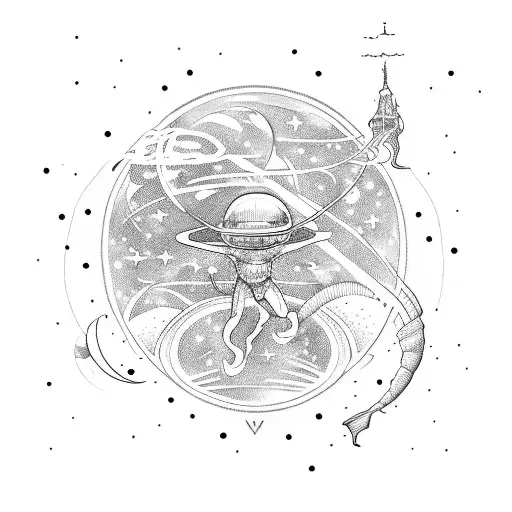 Astronaught In Alien Spaceship