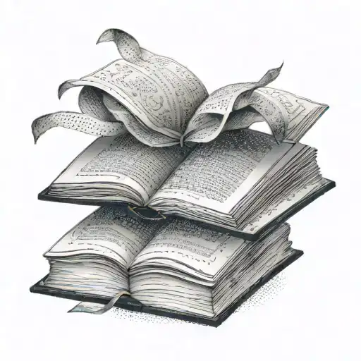 An Open Book With Pages Made Of Intricate Dotwork Patterns And A Small Bow As A Bookmark