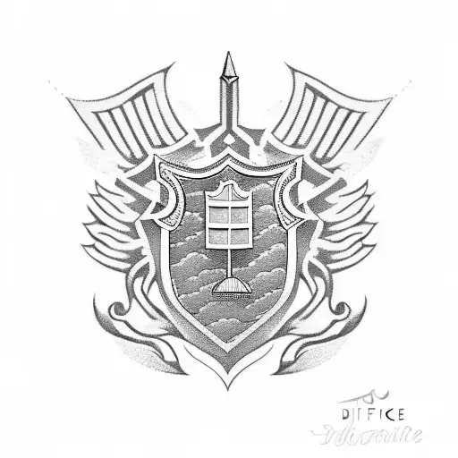 Police Badge With A Horse Silhouette