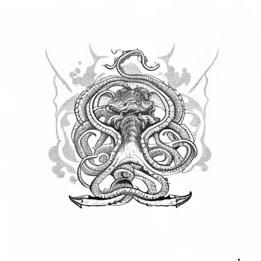 Kraken Taking Down A Ship