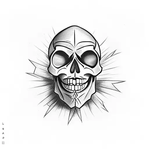 Drama Masks Smiling Skull Frowning Pumpkin