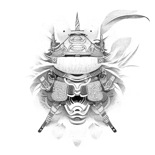 Samurai With Big Feathers