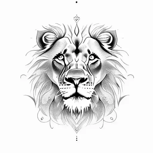 Lion With Dove On One Eye