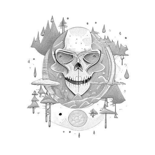 Stick Person Going Through Phases Moon