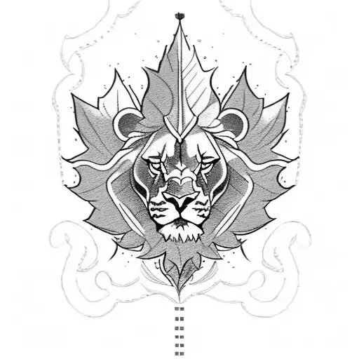 Rose And Lion And Fleur De Lys And Maple Leaf