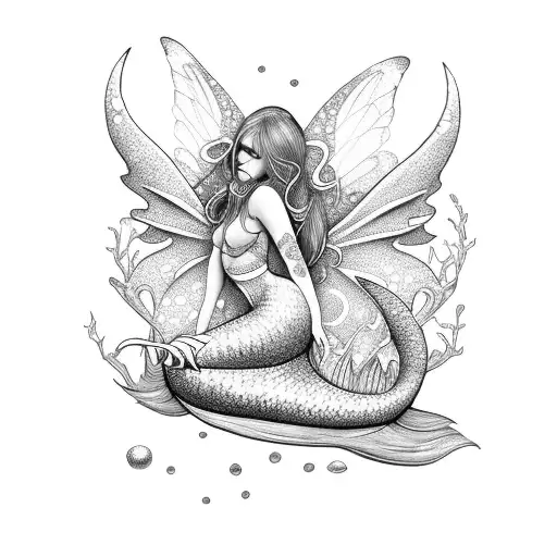 Sister Tattoo Mermaid Fairy