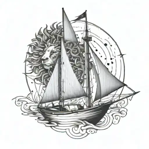 Swallow Sailboat Sailing Lion