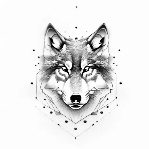 Realistic Wolf Face