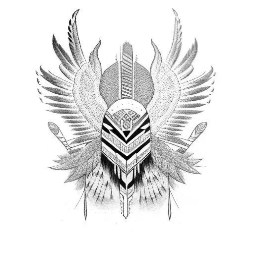 Phoenix In Native American Style