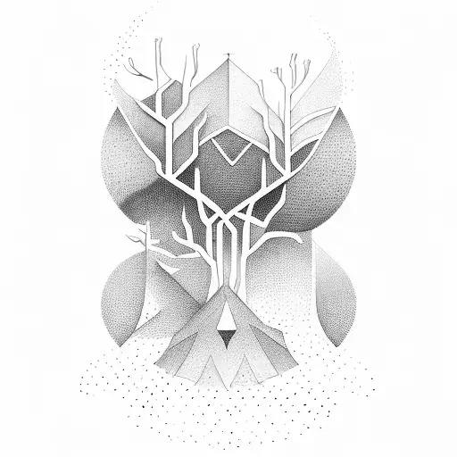 Computer Code Forming The Shape Of A Forest