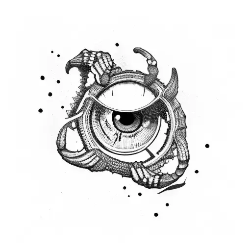 Scorpio Coming Out Of An Green Eye