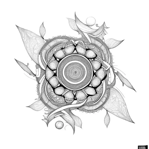 A Detailed Mandala With Elements Of Nature Intertwined