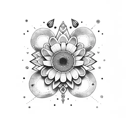 Rocket Ship And Daisy Flower