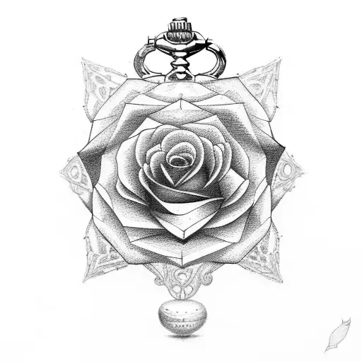 2 Pocket Watches With Rose