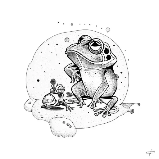 Frog And Rat In A Space Suits