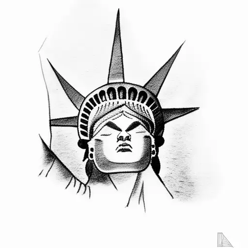 Cloud Sleeve With Statue Of Liberty