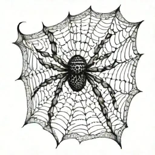 Spider Weaving A Web