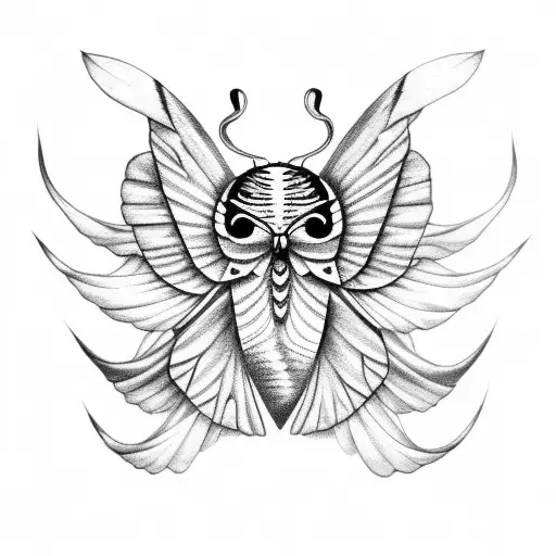 Moth With Skulls On Wings