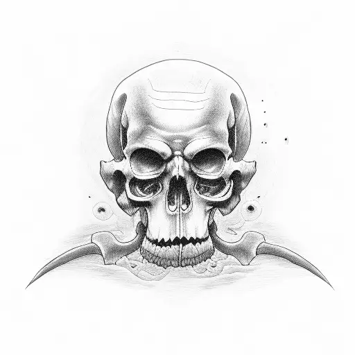 Grim Reaper Beside An Eye