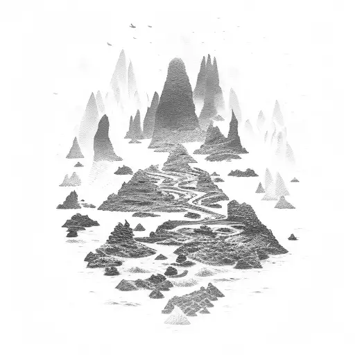 A Dj Booth Built On A Rocky Island Surrounded By Ocean Waves