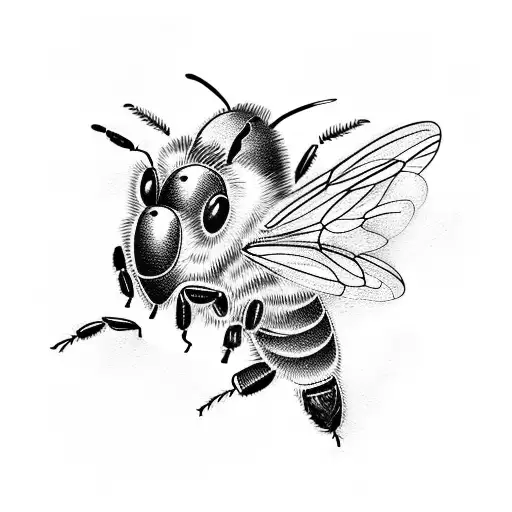 A Bee Flying Out Of A Camera Shutter