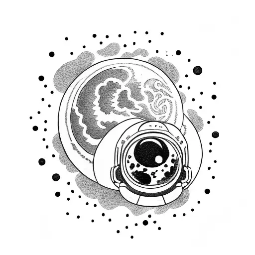 Astronaut Holding Moon Dragon Ball