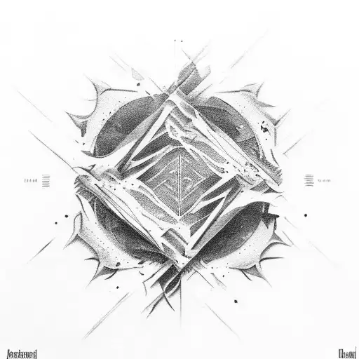 Abstract Design Inspired By The Phrase 'Every Wound Will Shape Me Every Scar Will Build My Throne'