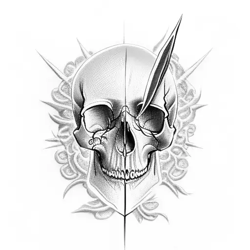 Dagger Piercing Skull