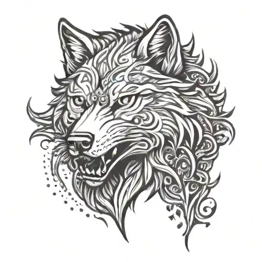 Nc State Wolfpack Logo Transformed Into A Fierce Wolf
